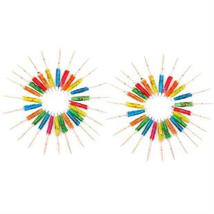 48 Multi Coloured Paper Cocktail Umbrellas Parasols Party