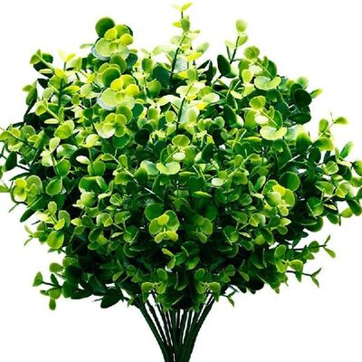 Artificial Plants Faux Boxwood Shrubs 6 Pack,