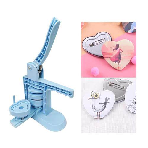 Button Badge Making Machine Heart Shape Badge Pin Maker