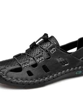 2022 New Summer Mens Leather Sandals Fashion Brand Casu