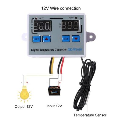 Digital Fahrenheit and Centigrade Thermostat 10A Output Temp