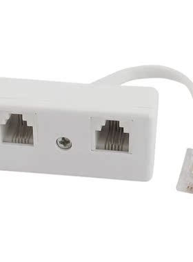 6P4C RJ11 Male to Dual Female Telephone Line Splitter Connec