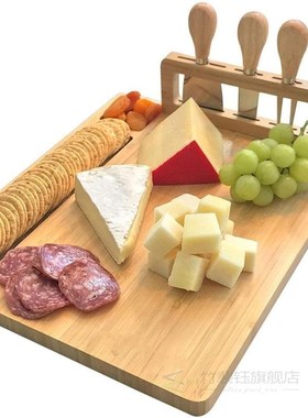 1 pcs Bamboo Cheese Board Wood Cheeses Boards