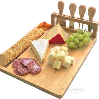 1 pcs Bamboo Cheese Board Wood Cheeses Boards