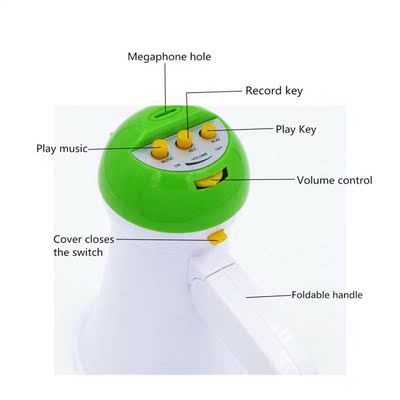 Portable Foldable Handheld Megaphone Loud Speaker Amplifier