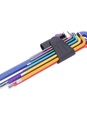 9pcs Colorful Hex Wrench Set Flat Head L Shape Hex Spanner S