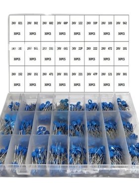 720Pcs/Lot 2000V Ceramic Capacitors 24 Value Assortment Kit