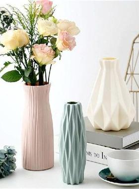 Modern Flower Vase White Pink Blue Plastic Vase Flower Pot