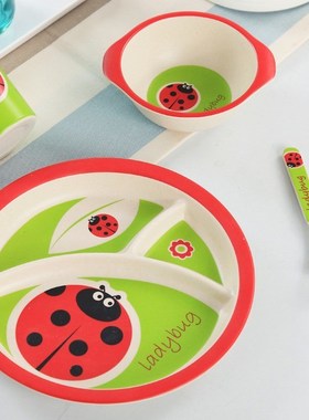 Cute Partition Dinnerware set,Baby eating tableware separate