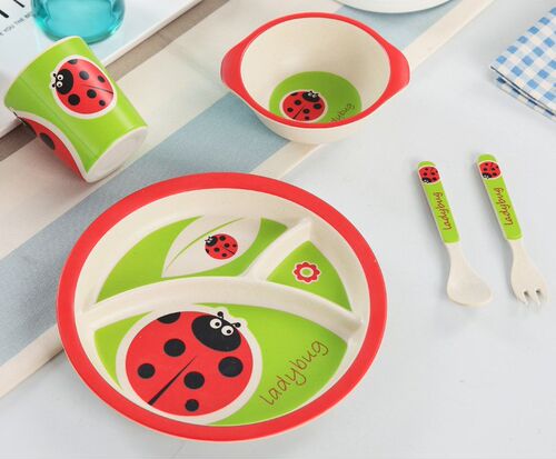 Cute Partition Dinnerware set,Baby eating tableware separate