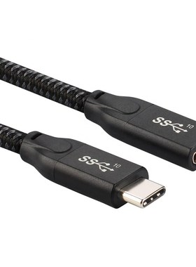 30cm/60cm Type C Extension Cable USB 3.1 Gen2 Braided Male