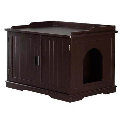 Cat Litter Box Enclosure Cabinet Large Wooden Pet Bedpan