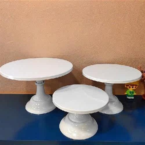 White Gold S M L Cake Round Stands Diameter 25/30/35cm