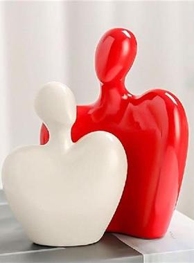 simple abstract hug love figure statue