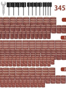 345Pcs Sanding Drum Set #80#120#240 Grit with 1/4 3/8 Sand