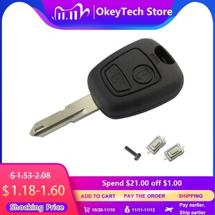 for Peugeot 106 206 306 406 Key Shell 2 Button NE73 Blade Re