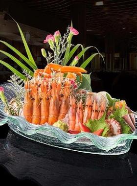 Acrylic sashimi ice tray transparent cuisine sushi fruit