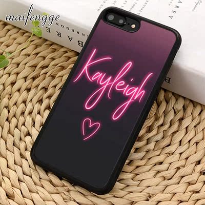 PERSONALISED NEON GLOW CUSTOM NAME INITIALS phone Case cover
