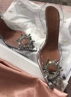 Luxury Sandals Women Pumps Transparent PVC High Heels Shoes