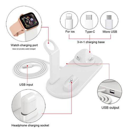 3 in 1 Charging Station Stand -C Charger Holder iPhone 11 p