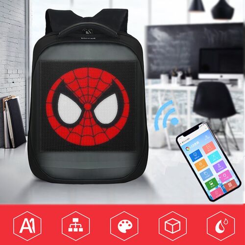 Waterproof LED Backpack with Screen Display Wifi Remote Cont