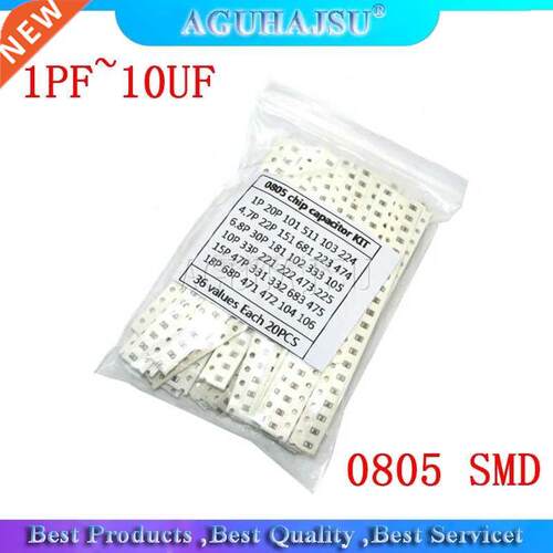 36values*20pcs=720pcs 0805 SMD Capacitor assorted kit 1pF~10