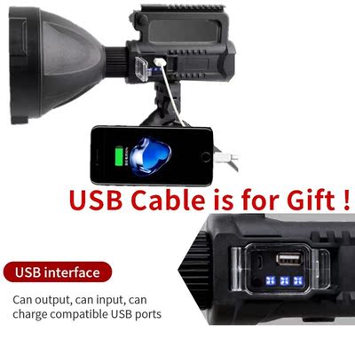 Powerful LED Flashlight Portable XHP70 Torch USB Rechargeabl