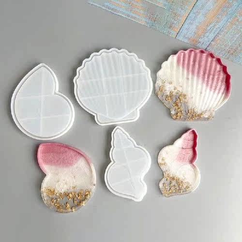 Shell Conch Tray Epoxy Resin Mold Serving Board Plate