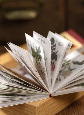 100 sheets Retro plant mushroom gilding translucent Memo Pad