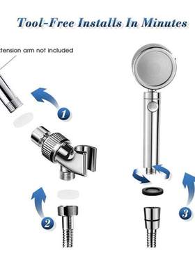 Ionic Rainfall Shower Head Water-Saving 4-Mode Shower Spray