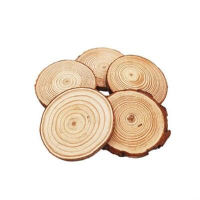 100pcs 5-6cm Natural Wood Slices Round Rustic Slabs for
