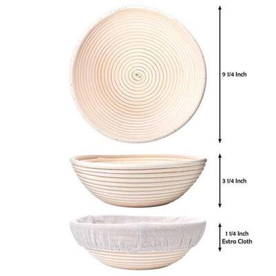 6-Piece Preserved Bread Basket 22.86cm Round   25.40X15.24cm