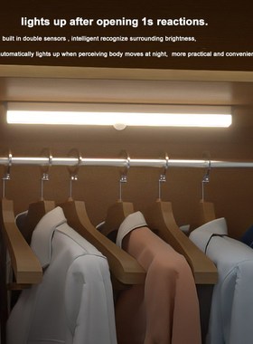 LED Light PIR Motion Sensor Wardrobe Light SB Rechargeable N