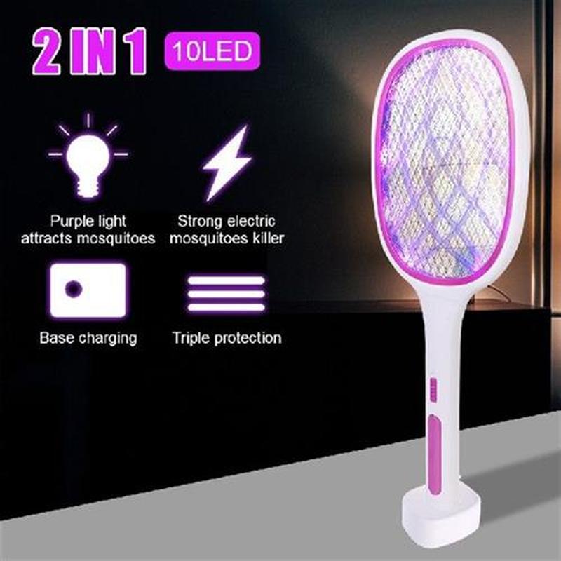 LED Lamp Anti Insect Bug Zapper Electric Flies Swatter