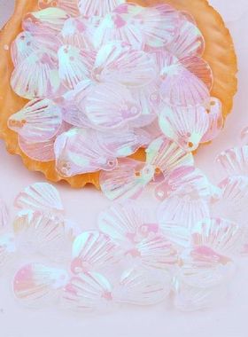 110PCS Transparent Shell Sequins Glitter Paillettes 2 Holes