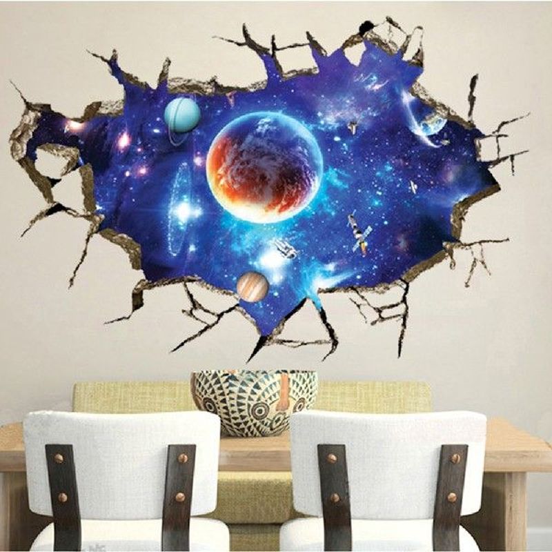 Adhesive Living Room Decorative Background Star Sky Home