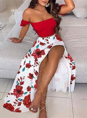 Plus Size Summer Two Piece Set Clothing Women 2021 Holiday F