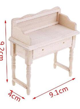 1/12 Miniature Mini Desk Table Set Furniture DIY Dollhouse