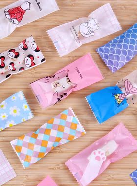 100 Pcs/Lot Cartoon DIY Handmade Nougat Candy Packaging Bag