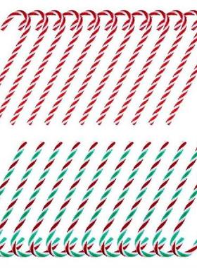 HOT SALE 48Pcs Christmas Plastic Fake Candy Canes Twisted