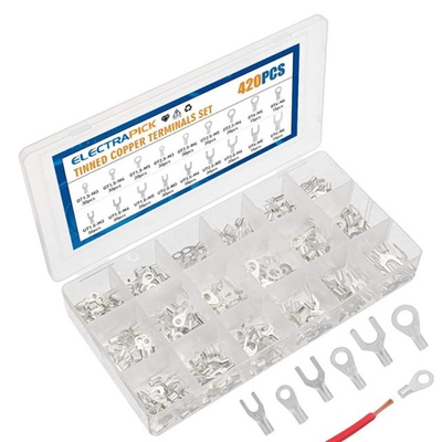 Electrapick 420pcs Electrical Wire Connector Cable Lug Set C