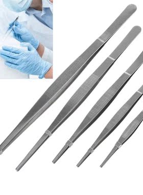 5 Sizes Toothed Tweezers Barbecue Stainless Steel Long Food