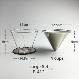 Stainless Steel Coffee Filter Holder Reusable Coffee Filters