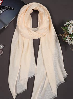 Luxury brand silk women scarf Solid soft cotton scarves