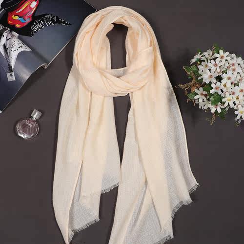 Luxury brand silk women scarf Solid soft cotton scarves