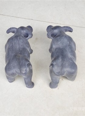 Stone ox stone town curtilage stone carving furnishing