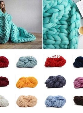 Chunky Wool Yarn Super Soft Bulky Arm Knitting Wool Roving C