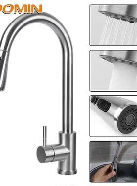 Mixer Tap Kitchen Sink Hot Cold Taps Stainless Steel