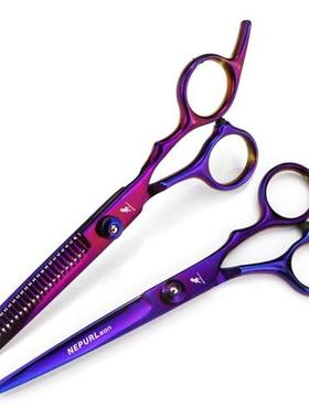 6 inch tooth scissors flat scissors for barbers and hairdres