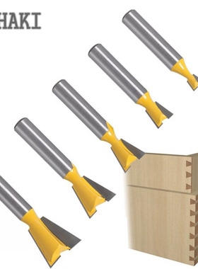 5pcs/set 8mm Shank Dovetail Joint Router Bits Set 14 Degree
